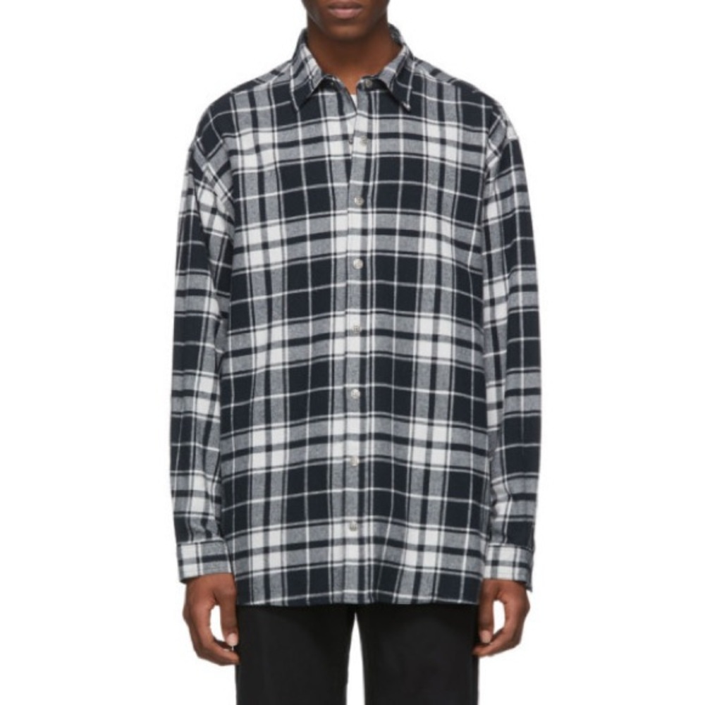 Ksubi Men’s Check Stereo Shirt in Black and White Plaid